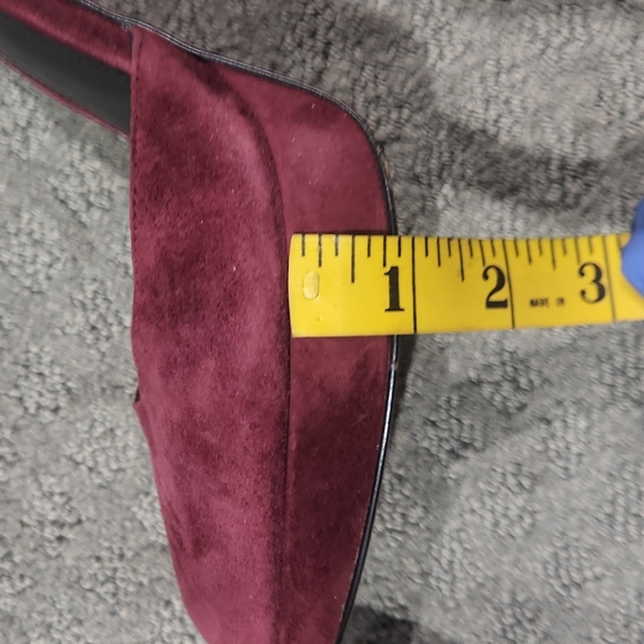 Coach Christie Pat Suede Maroon Pumps  Size 8 - Picture 12 of 12